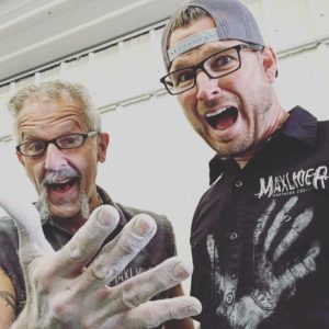 Erik with Bondo handprint Erik with Bondo handprint